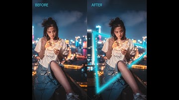 NEON GLOW TRIANGLE EFFECT / PHOTOSHOP TUTORIAL