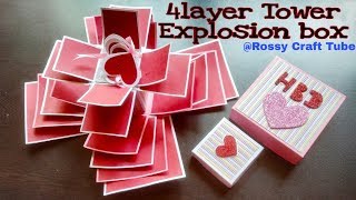 DIY Tower Explosion Box | 4 Layer | full tutorial| By Rossy Profile