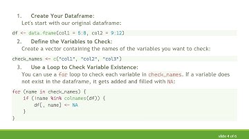 Checking for Variable Existence in R Dataframes: Keep Values or Set to NA
