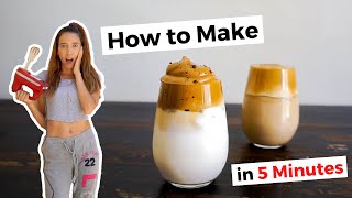 How to Make Dalgona Whipped Coffee Drink at Home | Hyped Viral Tiktok Coffee Recipe