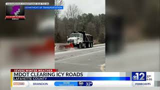 MDOT works to clear icy roads in North Mississippi