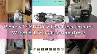 Review DIYtoolifz Cordless Impact Wrench 1/2 inch Compatible with DeWalt 20v Battery, 1000Ft-lbs(136