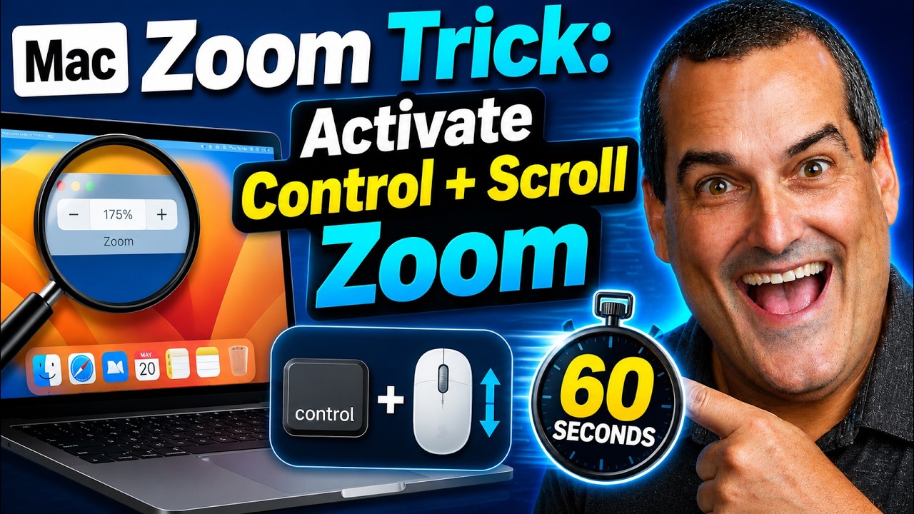 Mac Zoom Trick: Activate Control + Scroll Zoom in 60 Seconds