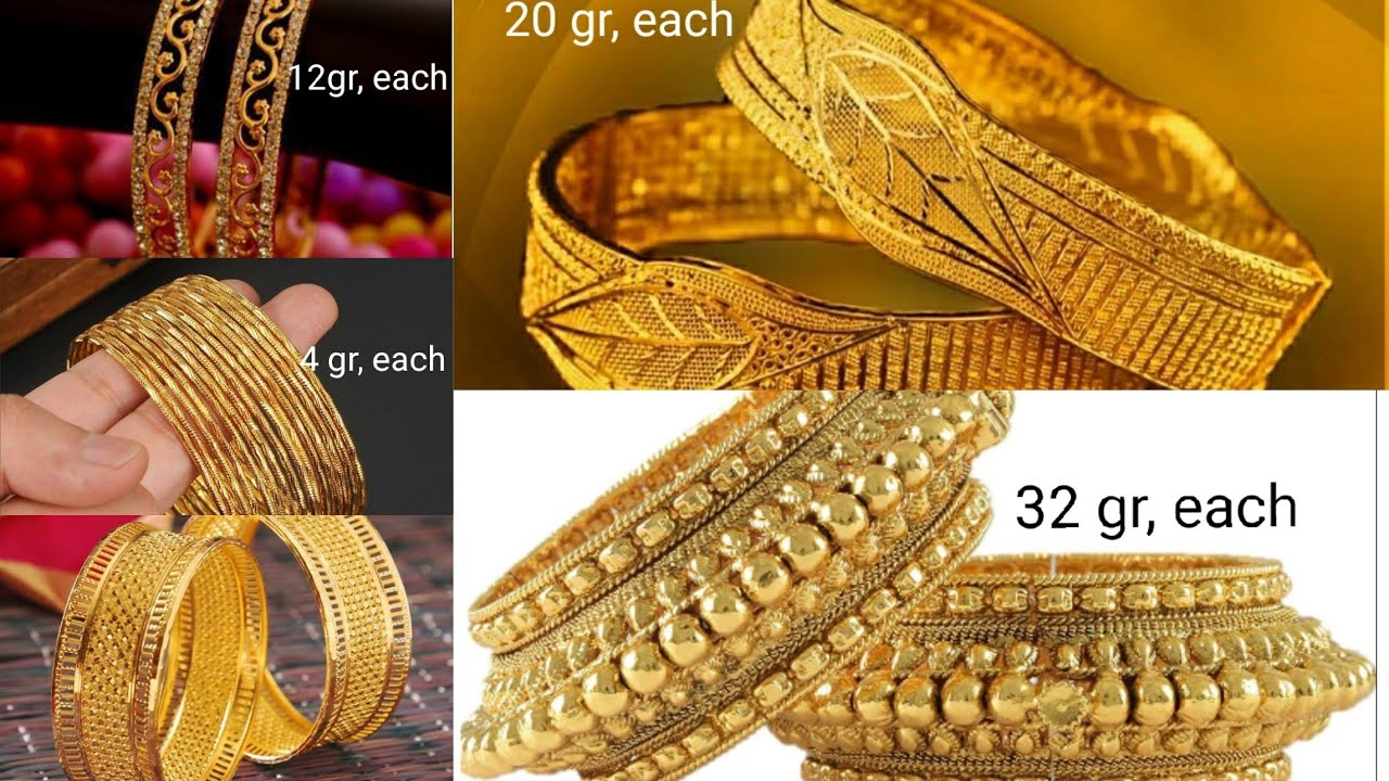 Latest beautiful gold bangles set designs with weight/daily wear gold ...