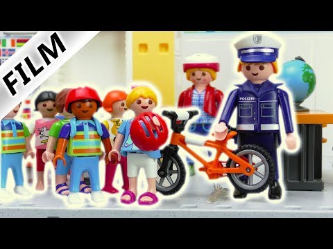 Playmobil Film deutsch | Fahrradprüfung in der Grundschule | Polizei erklärt Verkehrsregeln