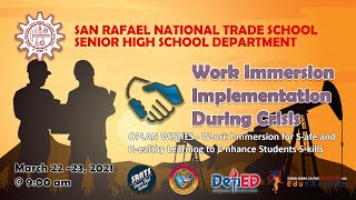 Day 1   Work Immersion Implementation During Crisis