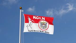 Köln Youll Never Walk Alone - Flagge 90 X 150 Cm