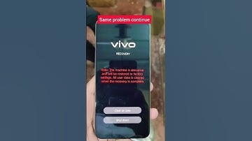 Vivo Y35 auto recovery mode | Note: The machine is abnormal and-will be restored to factory setting
