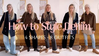 : How to Style Denim for Fall & Winter | 4 Denim Shapes & 8 Trendy Outfit Ideas