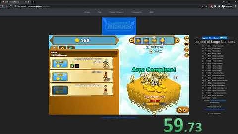 Clicker Heroes - [Former World Record] 1 Hero to Level 50 Speedrun (1:57.14) (Mouse Keys)