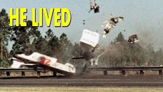 Most Death-Defying Crash in NASCAR (in color)