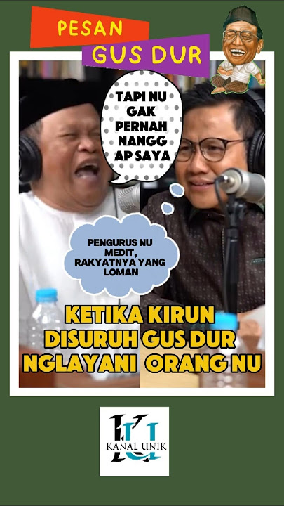 Ketika Kirun Ngadu ke Gus Dur'Antara politikus dan dagelan' #gusdur