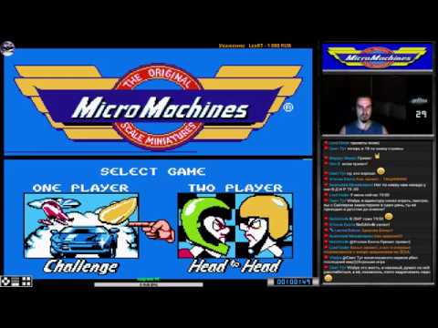 Micro Machines прохождение 100% | Игра на (Dendy, Nes, Famicom, 8 bit) 1991. Live cтрим HD [RUS]