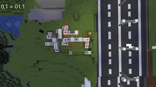 Minecraft Half Adder