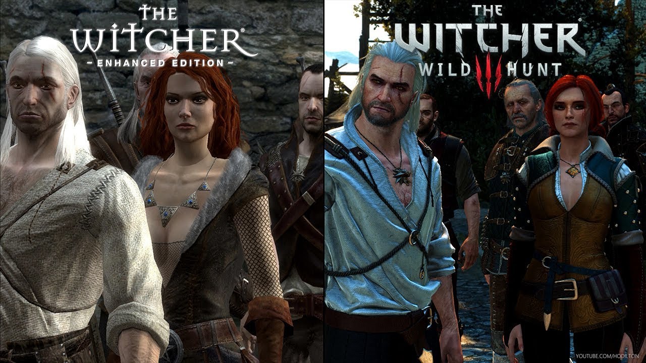 Witcher 1 Prologue REMASTERED - Side by Side COMPARISON 