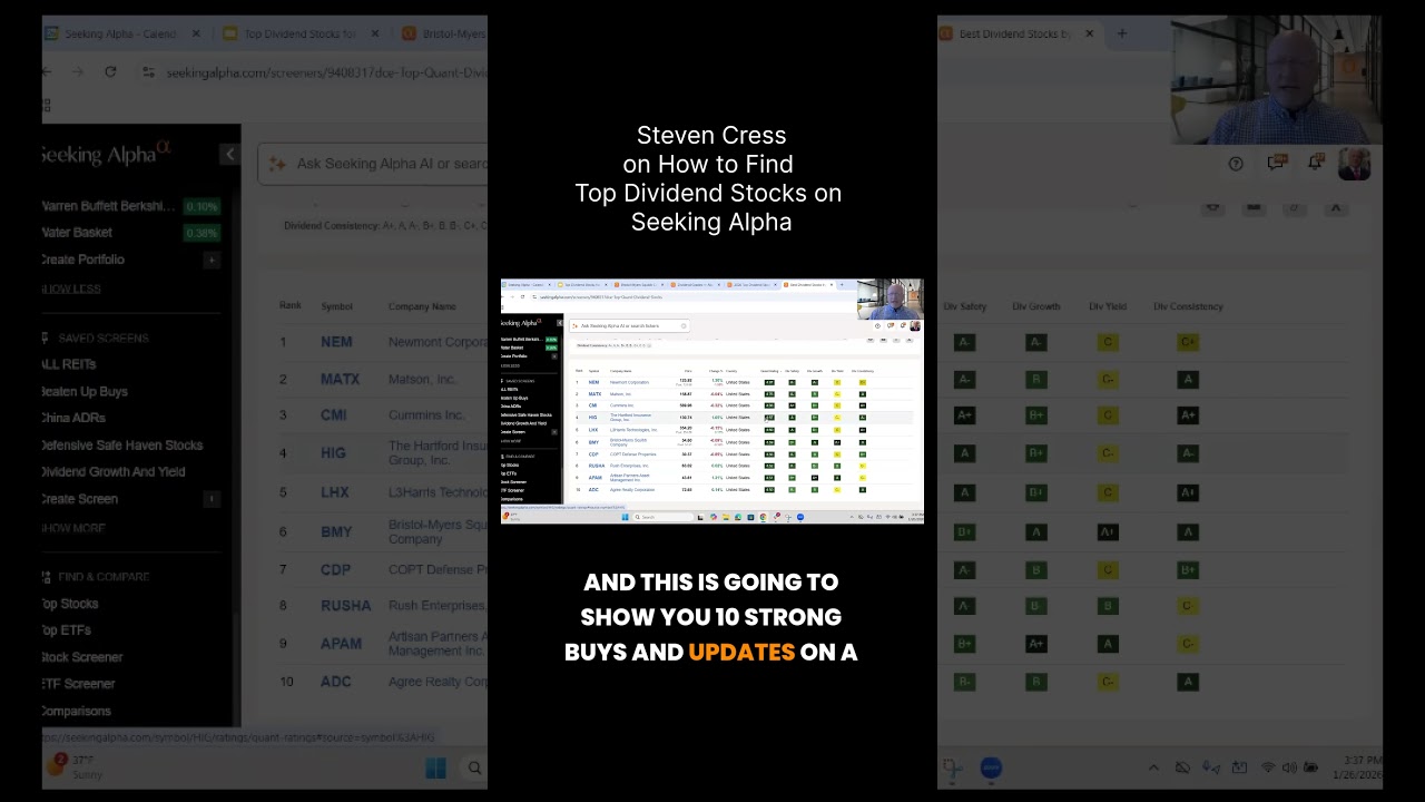How to Find the Top 10 Dividend Stocks on Seeking Alpha