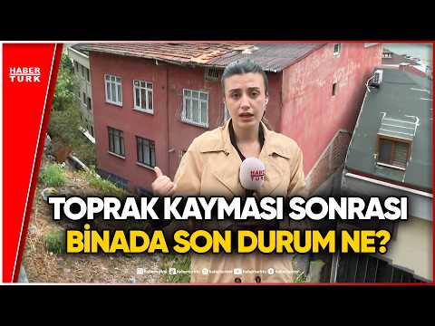 What is the current situation at the building affected by the landslide in Eyüpsultan? Is there a...