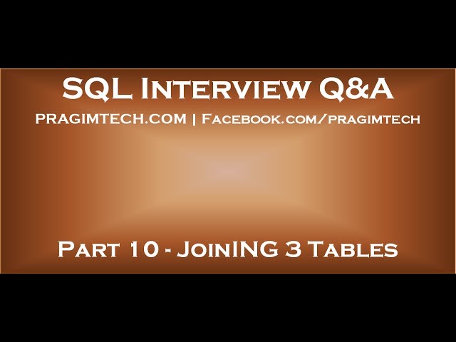 Join Of Three Tables In Sql Youtube Mastering SQL: How To Use INNER