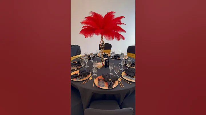 Red Feather Centerpieces For My Client’s 60th Birthday Party