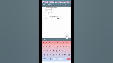 Print table reverse order using do while() loop programming in c language #shorts #programmer