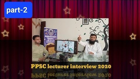 PPSC(lecturer) Interview preparation part-2