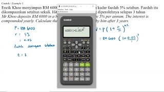 Cara guna kalkulator untuk mengira nilai matang (Faedah Kompaun)