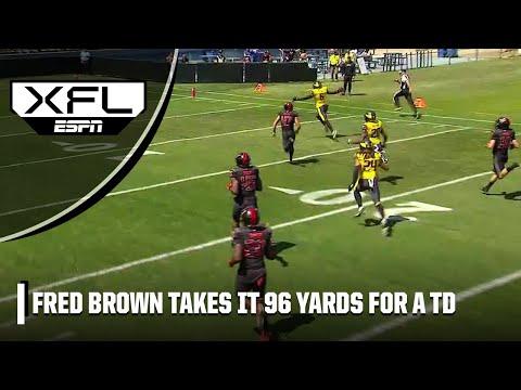 San antonio’s fred brown scores first kick return td of 2023 season | xfl on espn