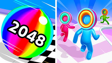 Ball Run 2048 vs Layer Man 3D🍅🥝🍅Walkthrough Max Gameplay W3533