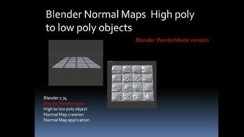 Blender Normal Maps ~high to low poly in blender render mode~
