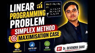 LPP | SIMPLEX METHOD | MAXIMISATION CASE