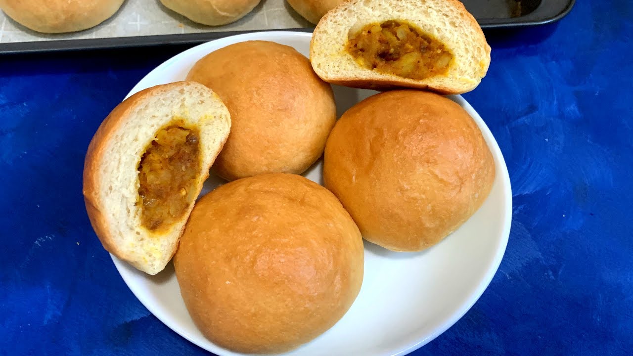 Stuffed Potato Bun Aloo Buns Aloo masala Stuffed Buns with or