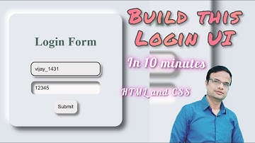 Login Form using HTML & CSS (Hindi) | frontend Interview question UI Design