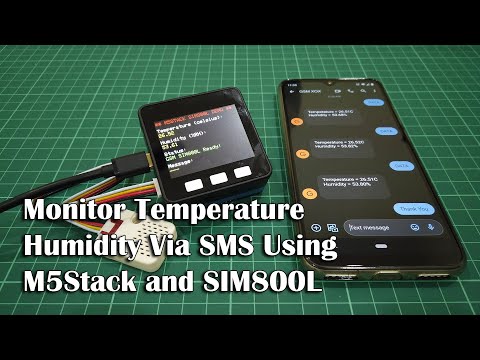 Monitor Temperature Humidity Via SMS Using M5Stack and SIM800L