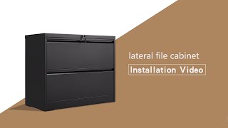 Installation Guides：2 Draws Lateral File Cabinets - Black | 2023 V1.0