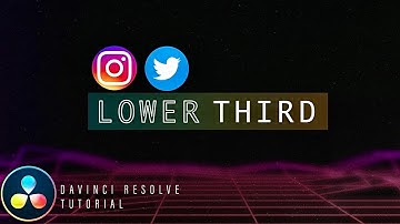 DaVinci Resolve LOWER THIRD Title Tutorial