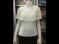 crochet tutorial blusa con volante facil how to blouse ( with subtitles in several lenguage)