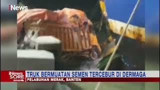 Detik-detik Truk Muatan Semen Tercebur ke Laut di Dermaga Pelabuhan Merak #iNewsSore 30/12