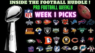 NFL WEEK 1 PICKS -  INSIDE THE FOOTBALL HUDDLE - 🔴🏈LIVE