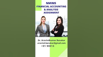 NMIMS  Financial Accounting & Analysis  Assignment