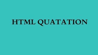 11. HTML QUATATION ELEMENTS - TAGALOG VERSION Craftedby TEE