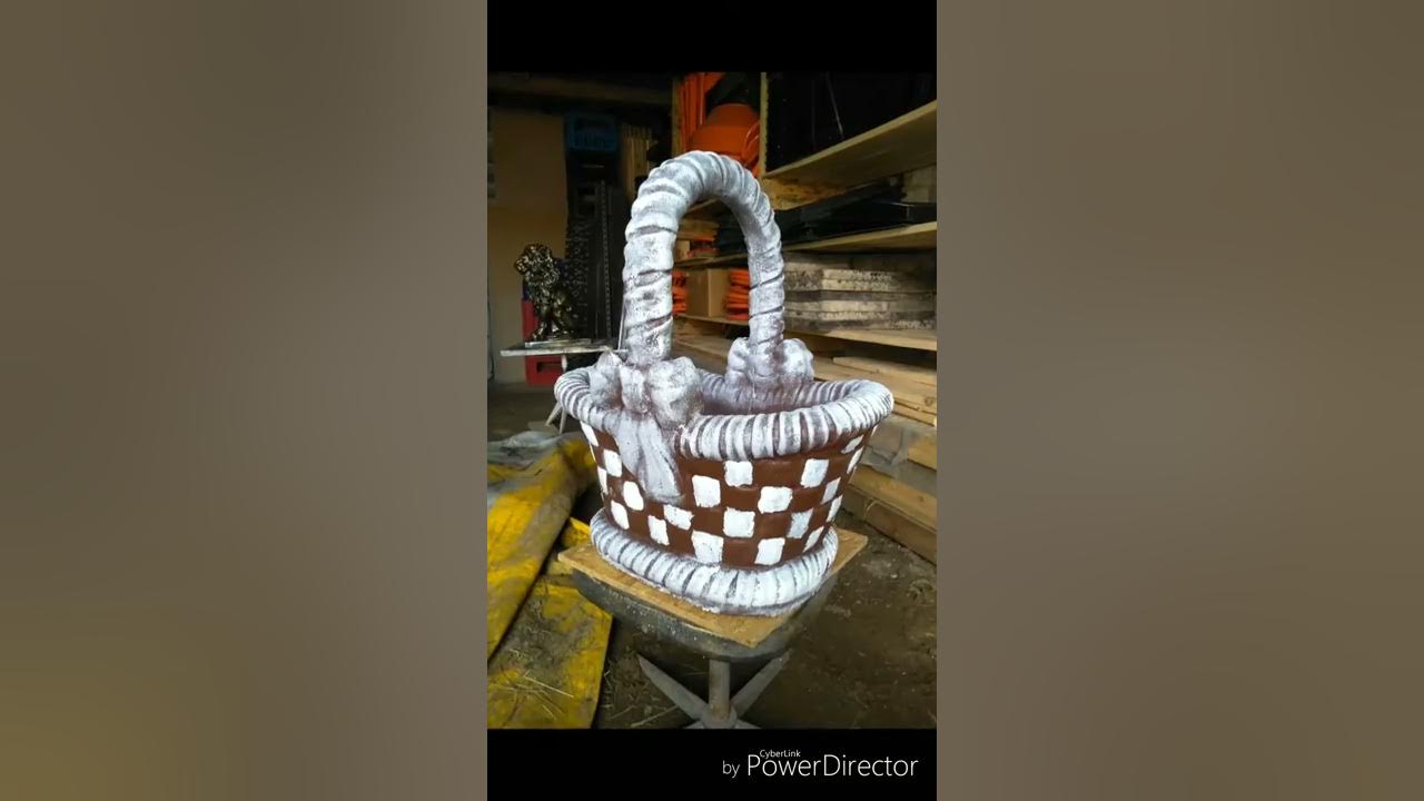 Изготовление вазона из бетона своими руками - YouTube
