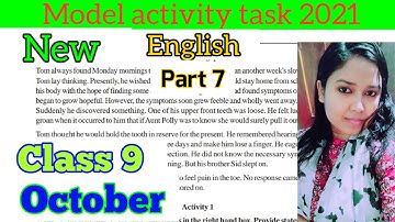 #[Part7]  model activity task class 9| #english | #part 7 | #october | solved