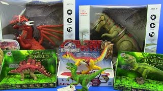 Dinosaurs Jurassic World !!! Velociraptor,Allosaurus,T-Rex, Dragons and more ! TOYS FOR KIDS