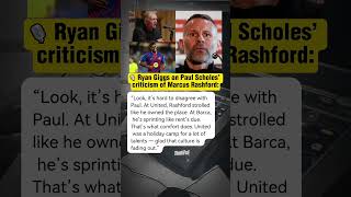 Ryan Giggs DESTROYS Rashford Mentality After Scholes Criticism #football #rashford #scholes #shorts