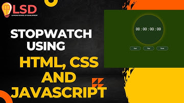 Step-by-Step Tutorial How to Build  Stopwatch with HTML CSS  JavaScript |  Practice Project In Hindi
