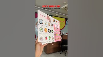 Tấm menu cầm tay PP cán Format cho quán ToFu đậu hũ, hàng gửi đi Mỹ từ TPHCM