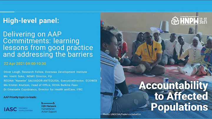 Delivering on AAP Commitments: lessons from good practice and addressing the barriers - part 1