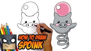 how to draw spoink pokemon step by step tutorial
