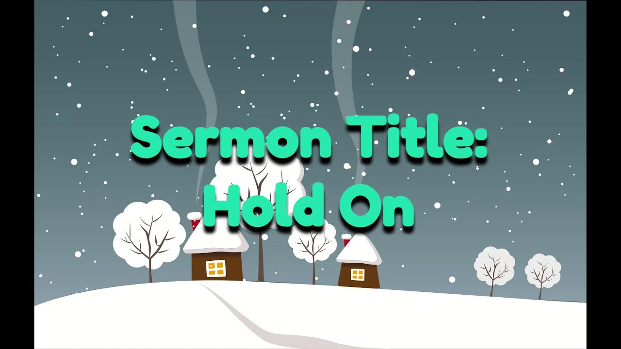 Redeemed Vision Church-Friday  01/24/2026 (Hold On)