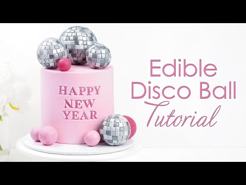 How to make Disco Ball Cake Toppers - Cake Decorating Tutorial